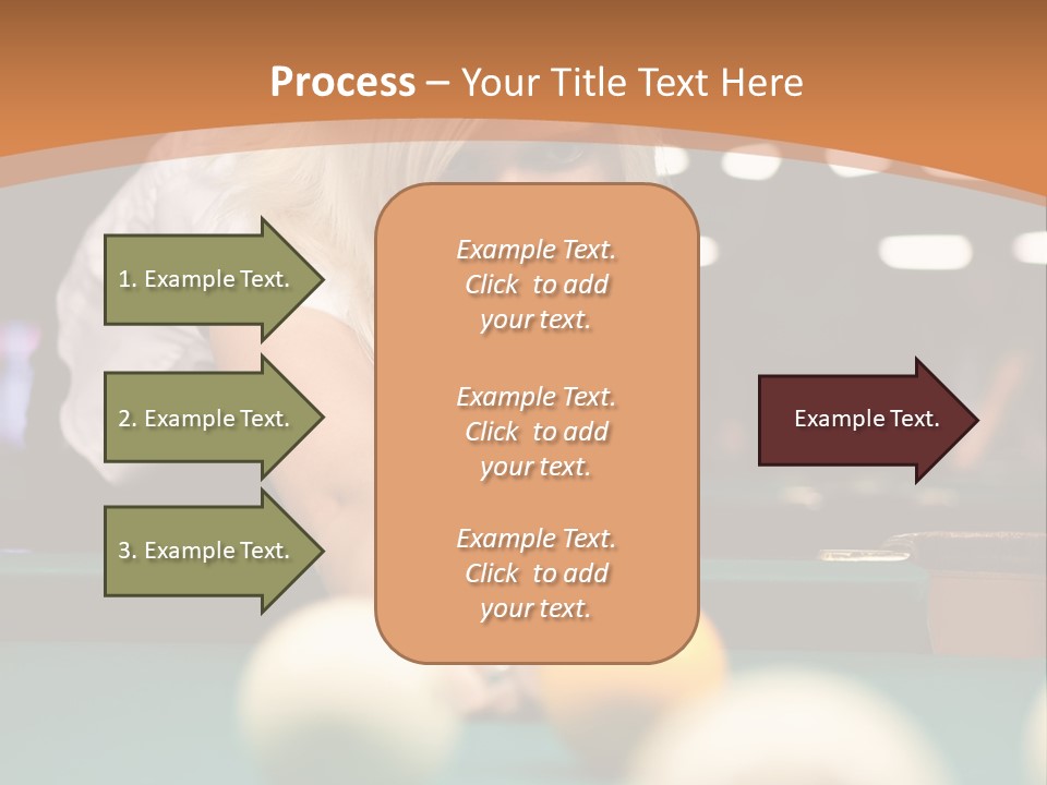 A Blond Girl Is Making A Shot At A Pool PowerPoint Template