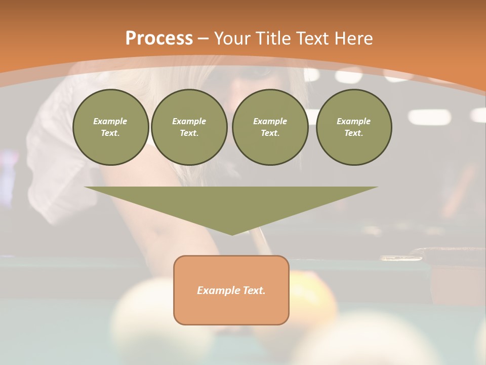 A Blond Girl Is Making A Shot At A Pool PowerPoint Template