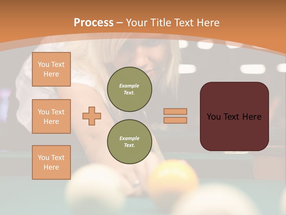 A Blond Girl Is Making A Shot At A Pool PowerPoint Template