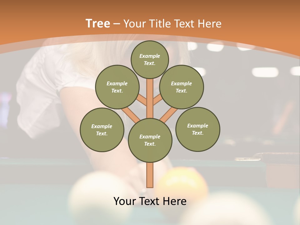 A Blond Girl Is Making A Shot At A Pool PowerPoint Template