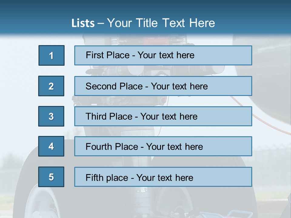 Nose Wheel (Front Landing Gear) Of Very Large, Wide-Body Airplane Being Towed At An Airport. PowerPoint Template