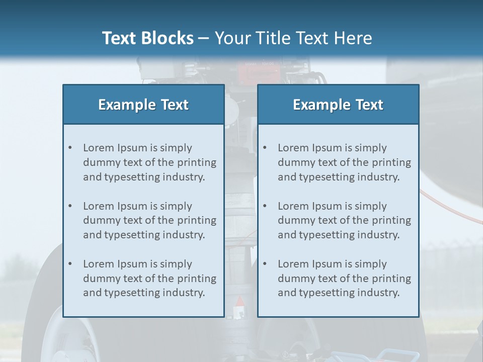 Nose Wheel (Front Landing Gear) Of Very Large, Wide-Body Airplane Being Towed At An Airport. PowerPoint Template
