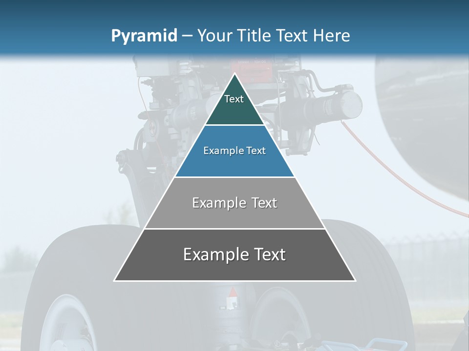 Nose Wheel (Front Landing Gear) Of Very Large, Wide-Body Airplane Being Towed At An Airport. PowerPoint Template