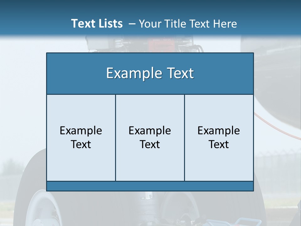 Nose Wheel (Front Landing Gear) Of Very Large, Wide-Body Airplane Being Towed At An Airport. PowerPoint Template