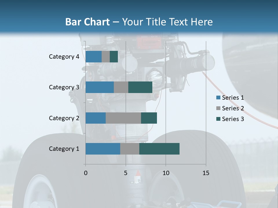 Nose Wheel (Front Landing Gear) Of Very Large, Wide-Body Airplane Being Towed At An Airport. PowerPoint Template