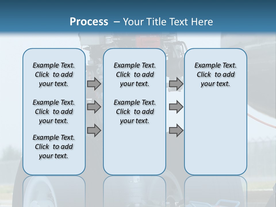 Nose Wheel (Front Landing Gear) Of Very Large, Wide-Body Airplane Being Towed At An Airport. PowerPoint Template