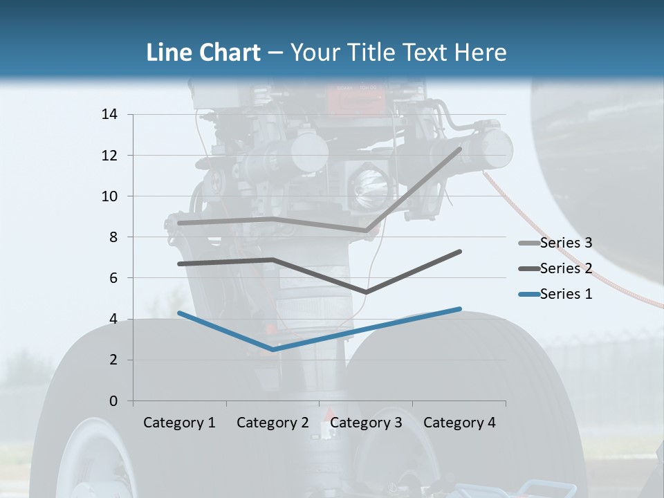 Nose Wheel (Front Landing Gear) Of Very Large, Wide-Body Airplane Being Towed At An Airport. PowerPoint Template