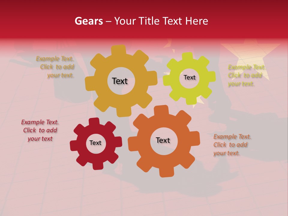 Silhouetted Pedestrians Overlaid With Chinese Flag PowerPoint Template