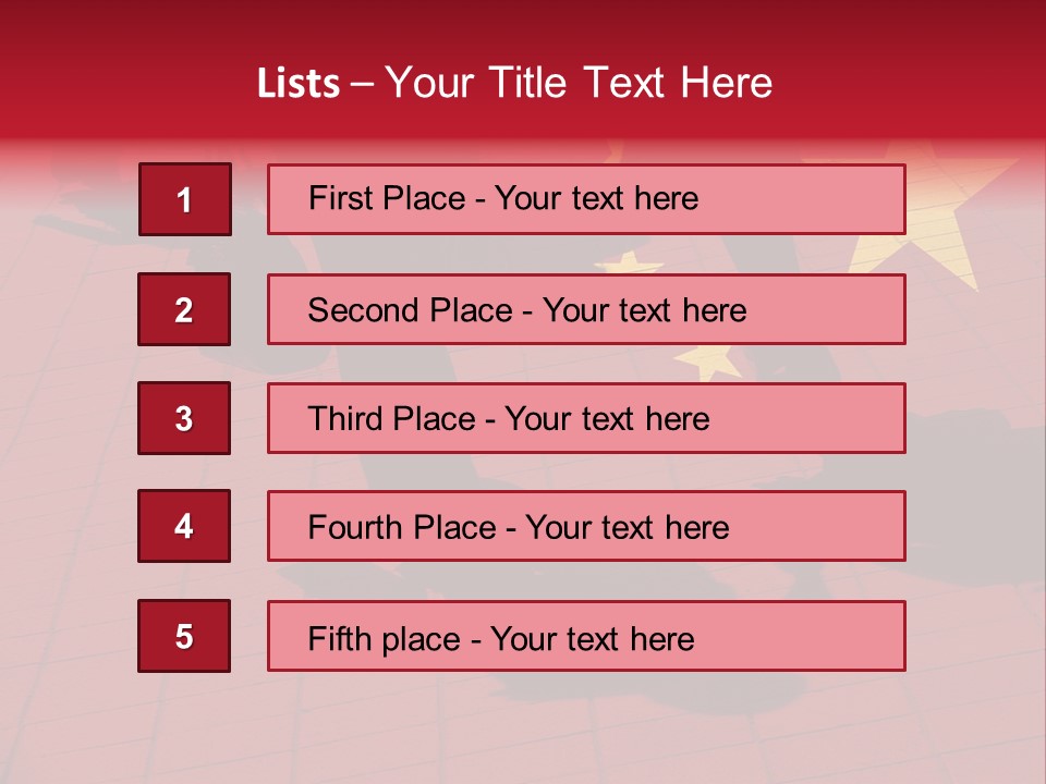 Silhouetted Pedestrians Overlaid With Chinese Flag PowerPoint Template