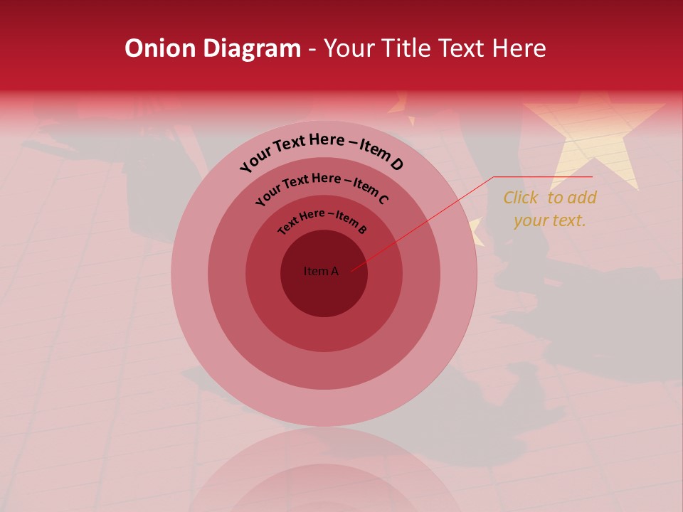 Silhouetted Pedestrians Overlaid With Chinese Flag PowerPoint Template