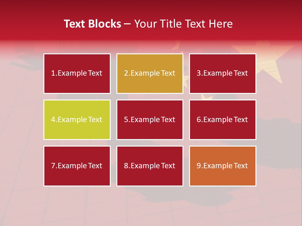 Silhouetted Pedestrians Overlaid With Chinese Flag PowerPoint Template