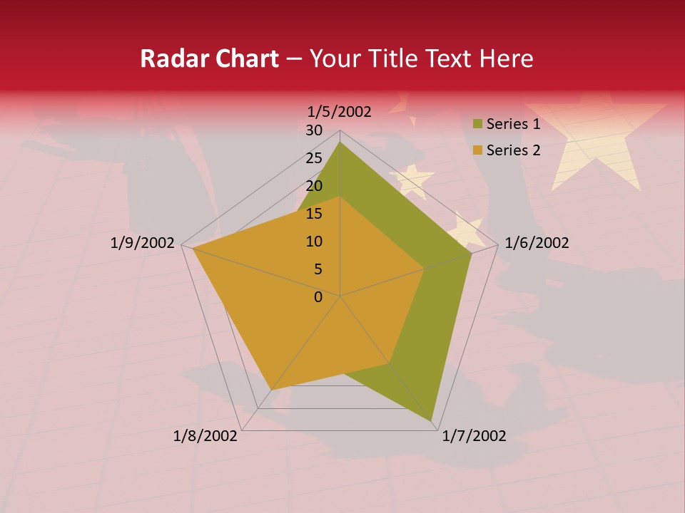 Silhouetted Pedestrians Overlaid With Chinese Flag PowerPoint Template