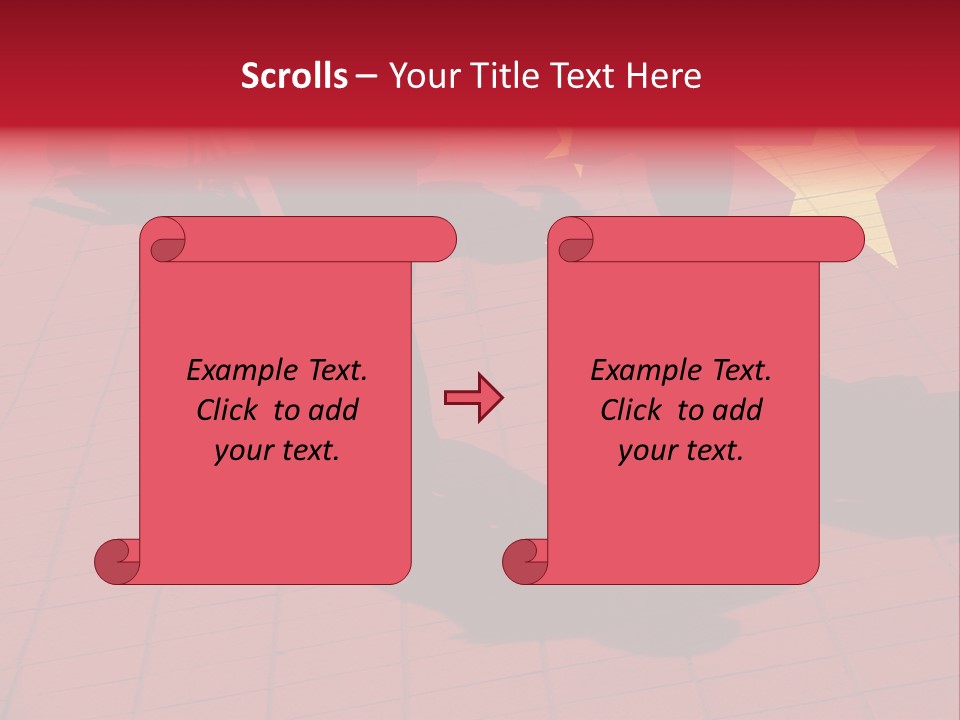 Silhouetted Pedestrians Overlaid With Chinese Flag PowerPoint Template