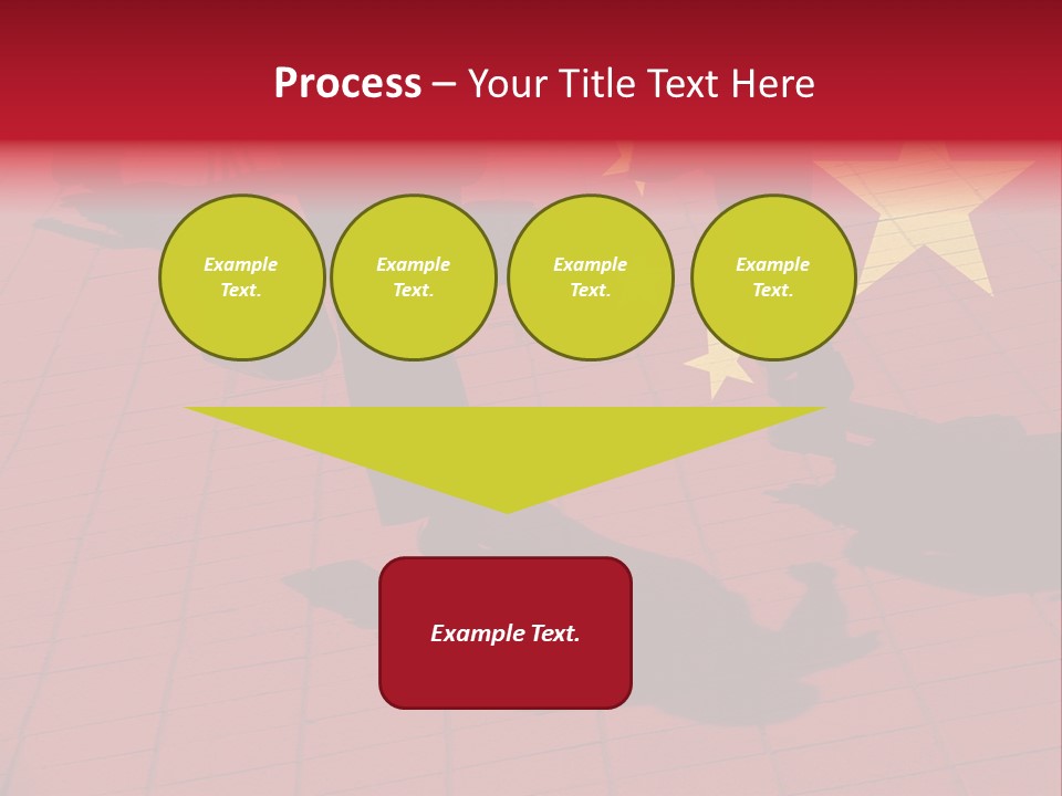 Silhouetted Pedestrians Overlaid With Chinese Flag PowerPoint Template