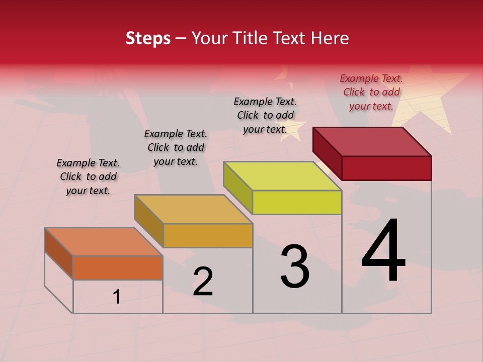 Silhouetted Pedestrians Overlaid With Chinese Flag PowerPoint Template