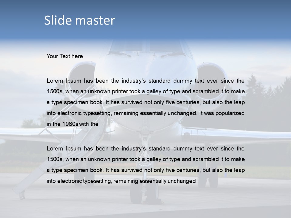 Private Jet PowerPoint Template
