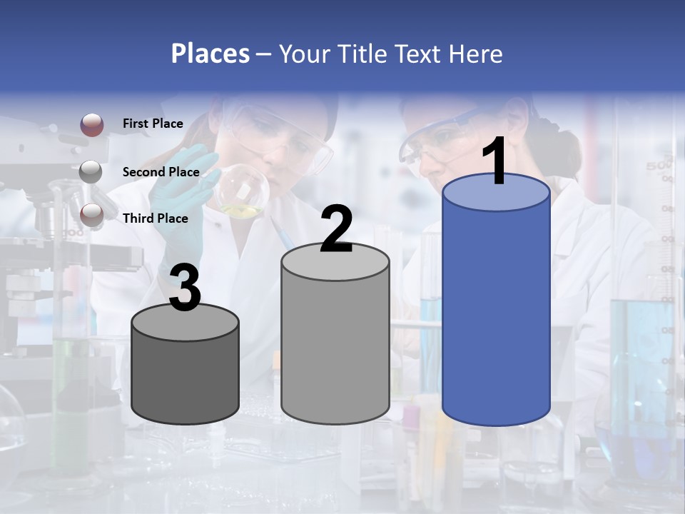 Of Scientists Working At The Laboratory PowerPoint Template