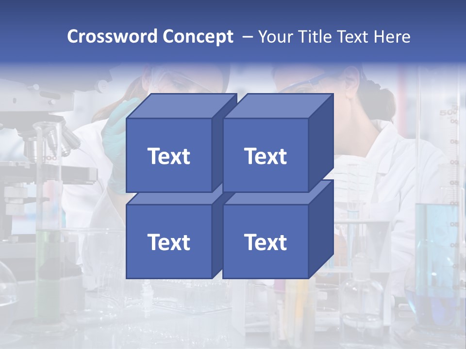 Of Scientists Working At The Laboratory PowerPoint Template
