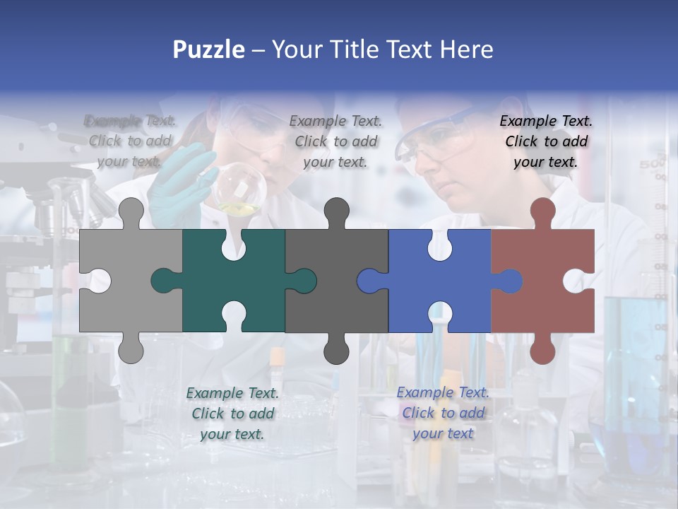 Of Scientists Working At The Laboratory PowerPoint Template