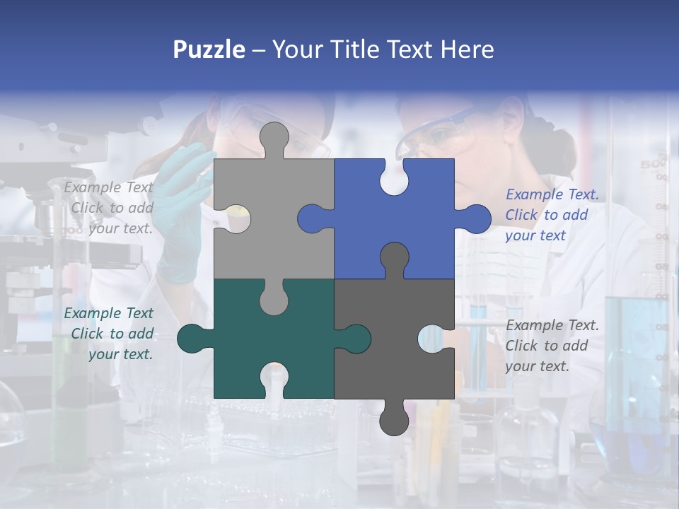 Of Scientists Working At The Laboratory PowerPoint Template