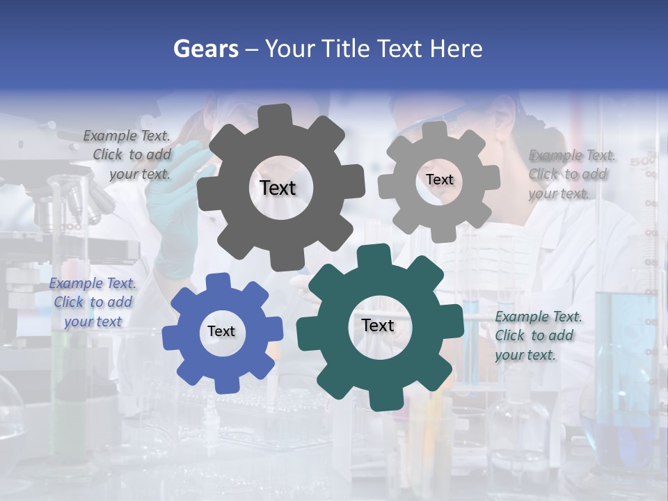 Of Scientists Working At The Laboratory PowerPoint Template