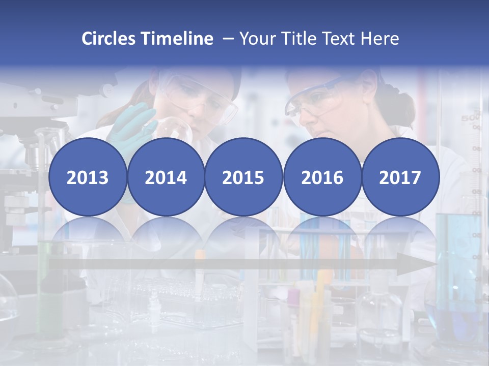 Of Scientists Working At The Laboratory PowerPoint Template