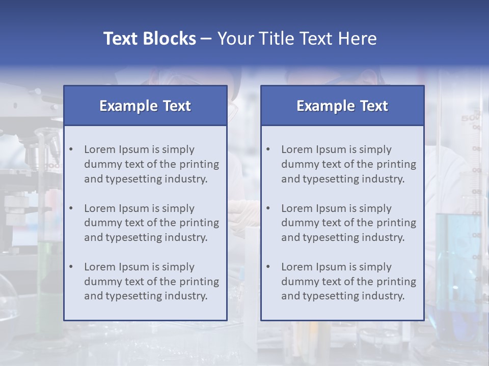 Of Scientists Working At The Laboratory PowerPoint Template