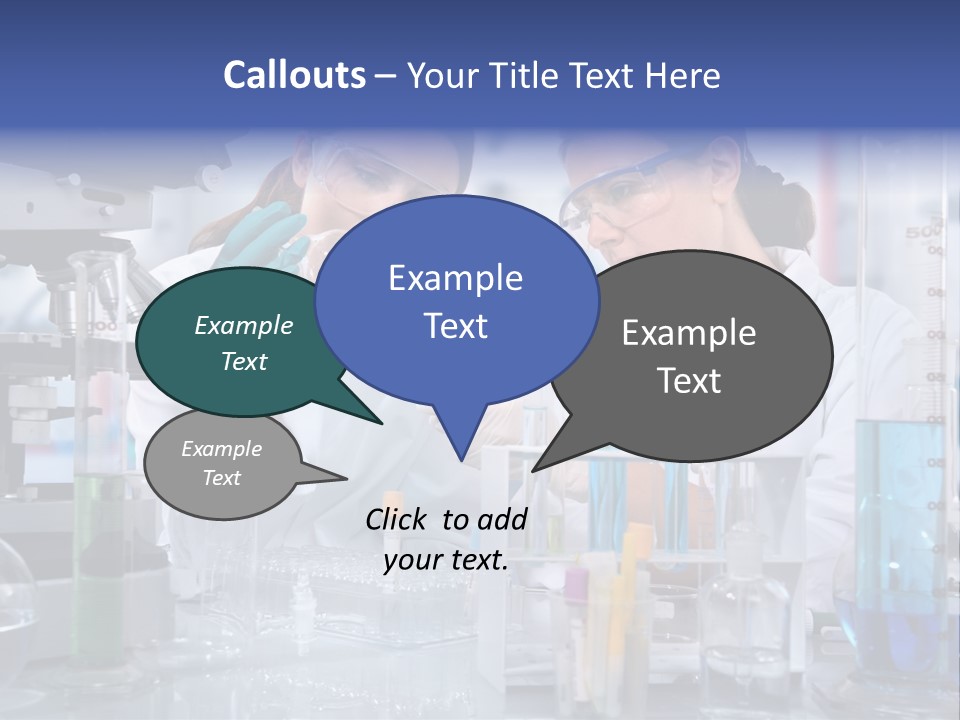 Of Scientists Working At The Laboratory PowerPoint Template
