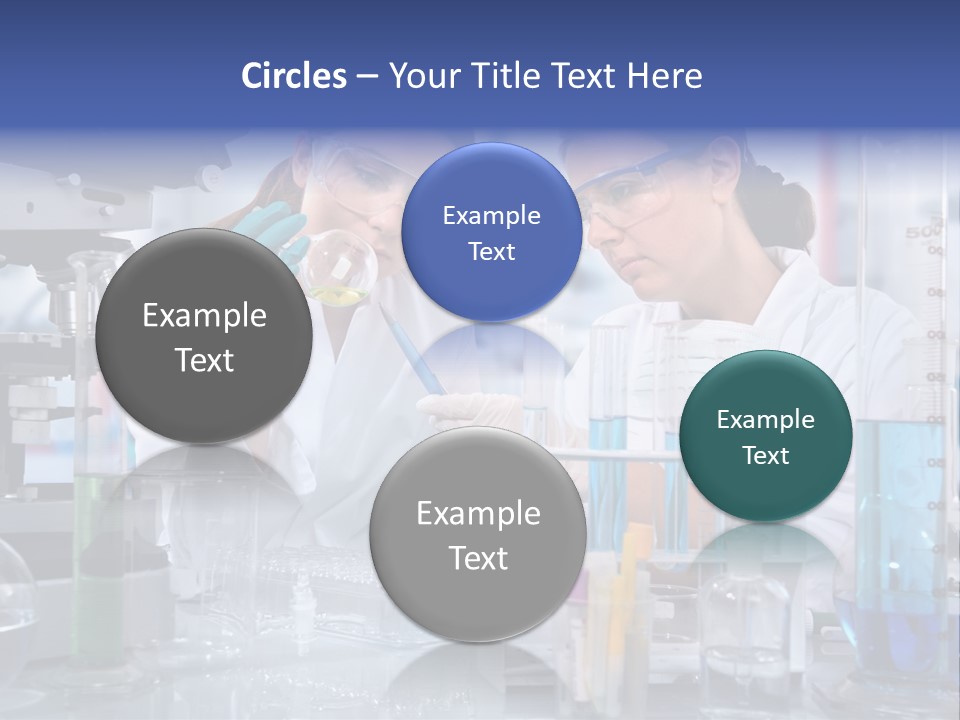 Of Scientists Working At The Laboratory PowerPoint Template