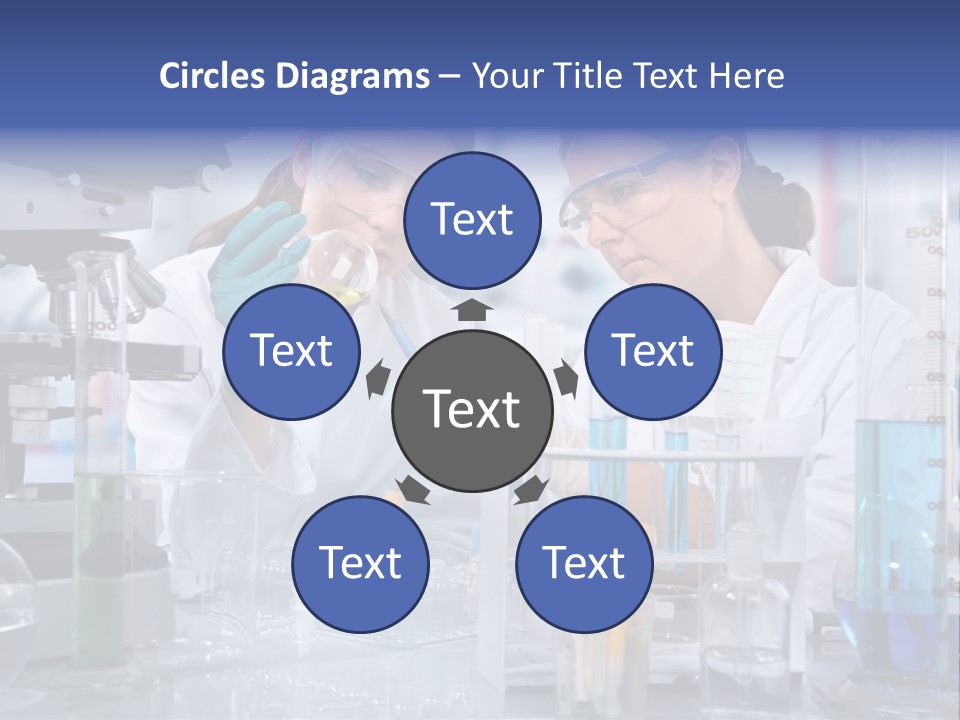 Of Scientists Working At The Laboratory PowerPoint Template