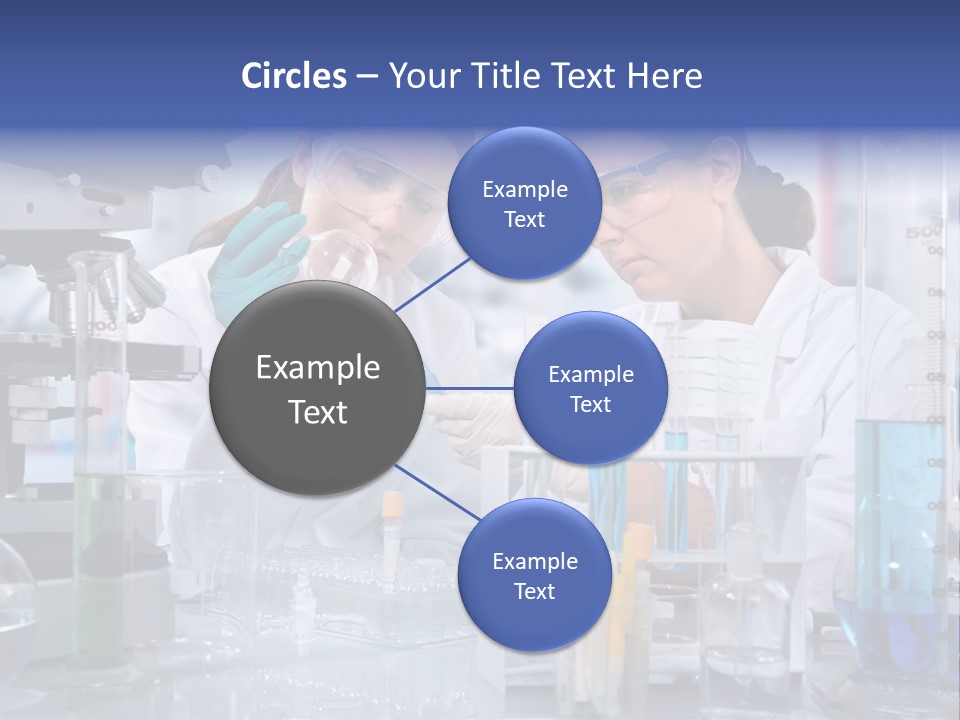 Of Scientists Working At The Laboratory PowerPoint Template