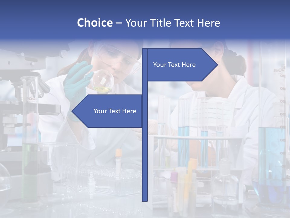 Of Scientists Working At The Laboratory PowerPoint Template