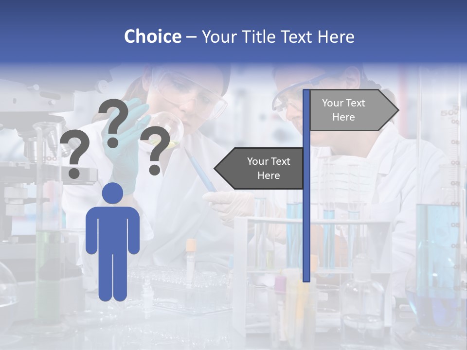 Of Scientists Working At The Laboratory PowerPoint Template