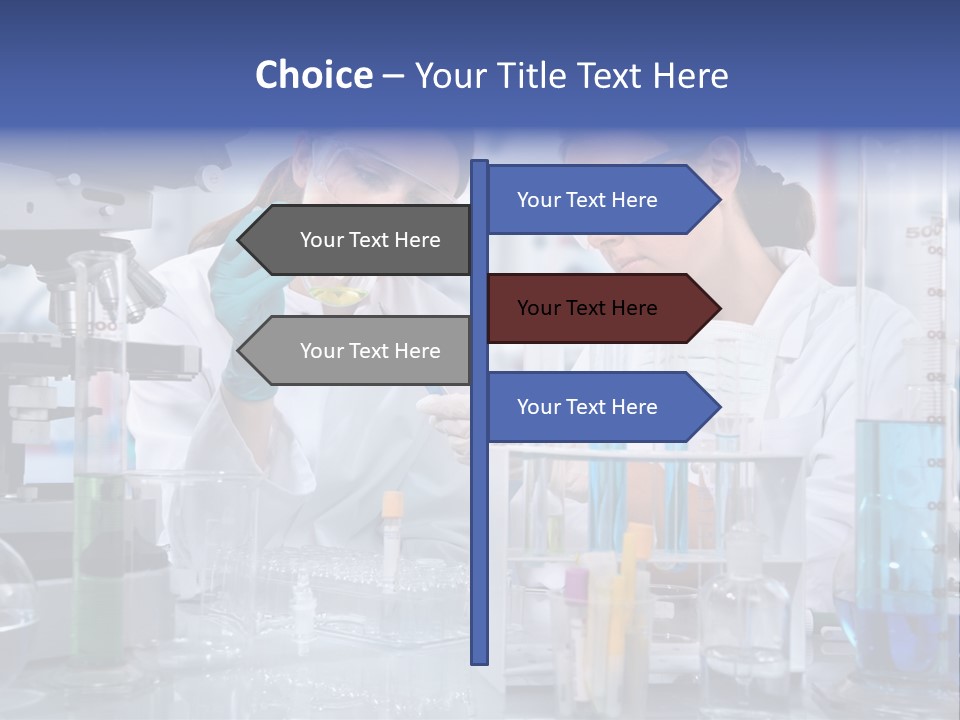 Of Scientists Working At The Laboratory PowerPoint Template