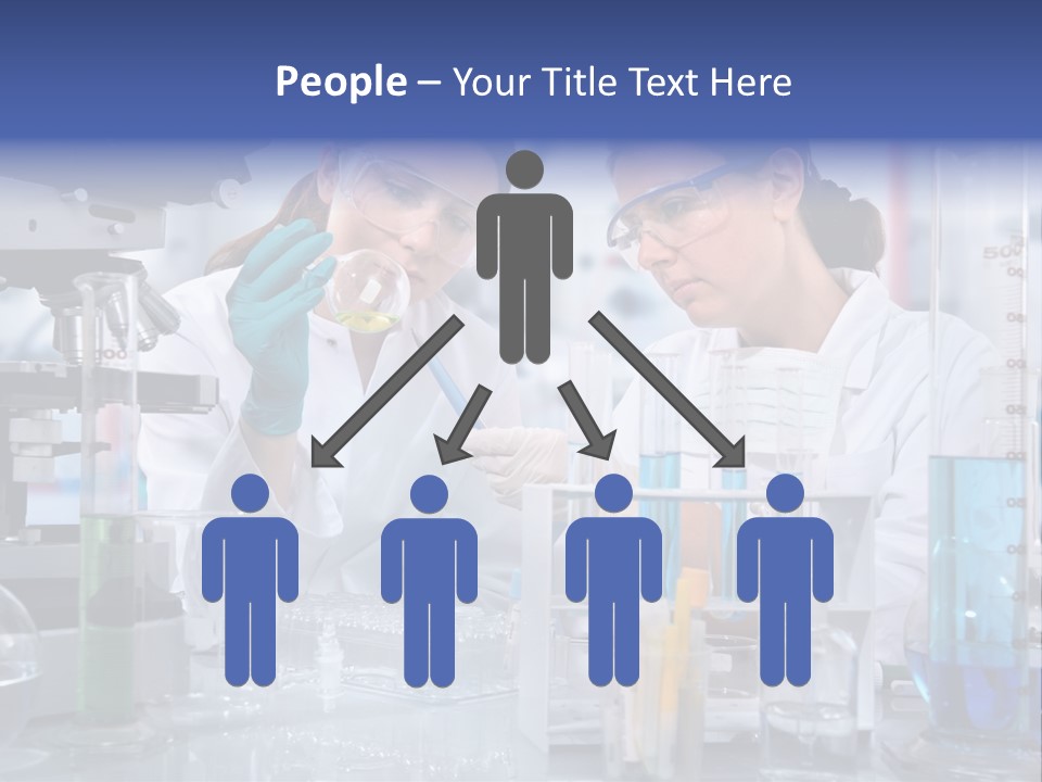 Of Scientists Working At The Laboratory PowerPoint Template