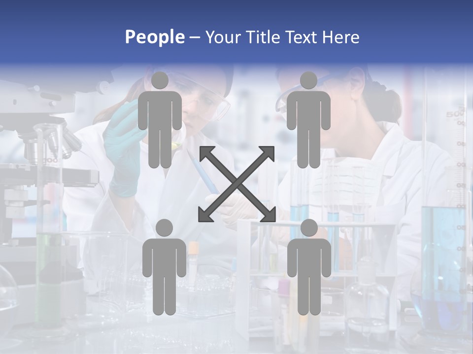Of Scientists Working At The Laboratory PowerPoint Template