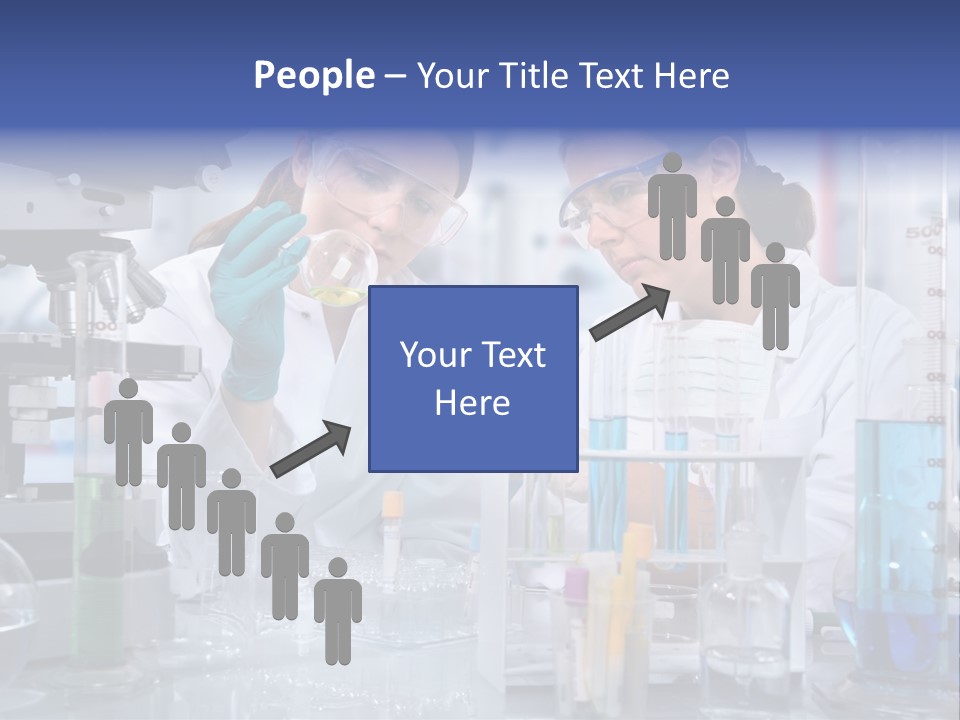 Of Scientists Working At The Laboratory PowerPoint Template