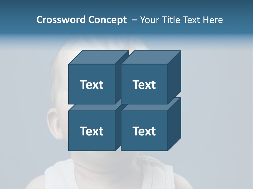 Photo Of Nine Month Baby Crying, Isolated PowerPoint Template