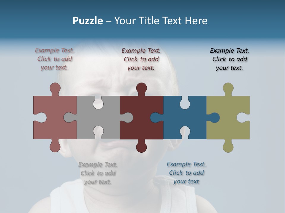 Photo Of Nine Month Baby Crying, Isolated PowerPoint Template