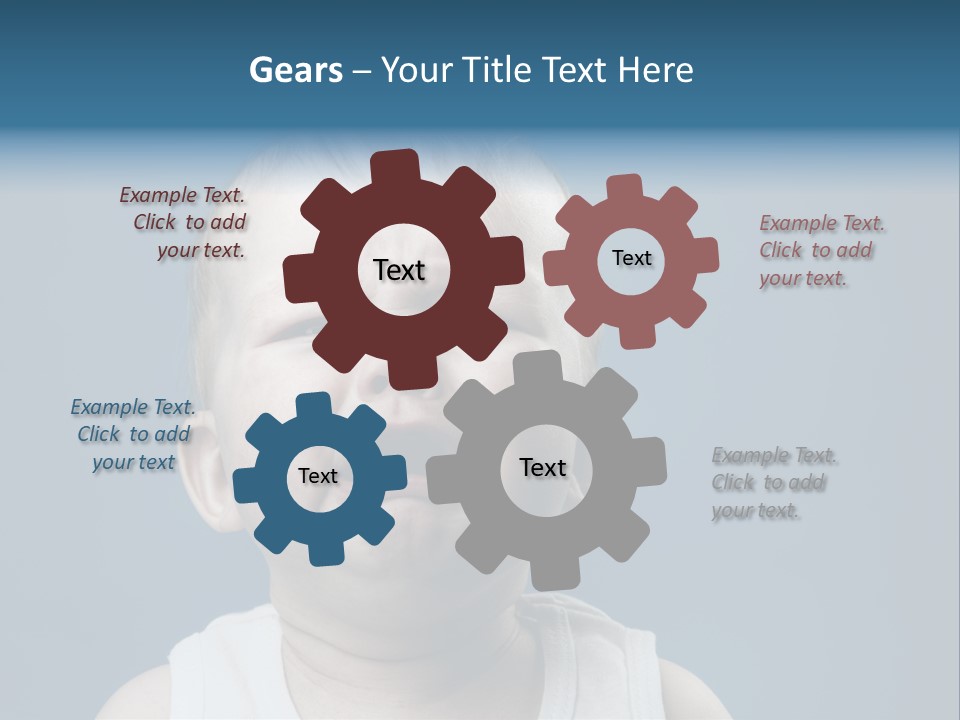 Photo Of Nine Month Baby Crying, Isolated PowerPoint Template