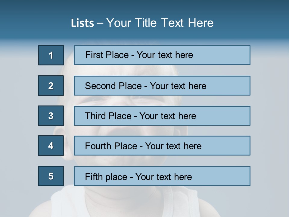 Photo Of Nine Month Baby Crying, Isolated PowerPoint Template