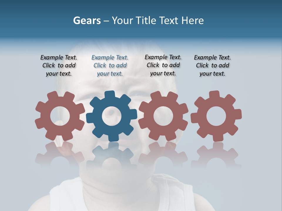 Photo Of Nine Month Baby Crying, Isolated PowerPoint Template