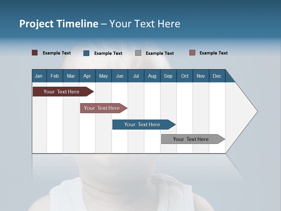Photo Of Nine Month Baby Crying, Isolated PowerPoint Template