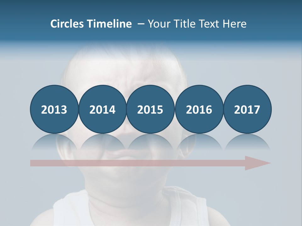 Photo Of Nine Month Baby Crying, Isolated PowerPoint Template