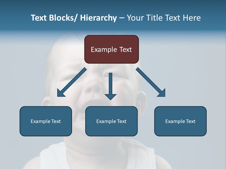 Photo Of Nine Month Baby Crying, Isolated PowerPoint Template