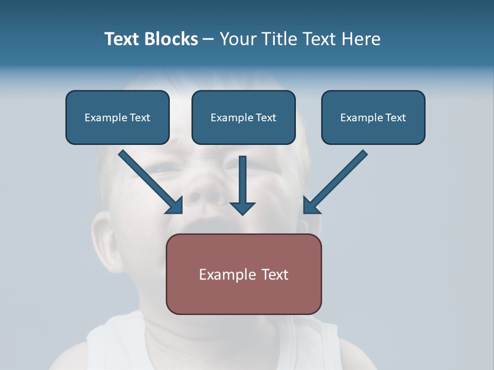 Photo Of Nine Month Baby Crying, Isolated PowerPoint Template