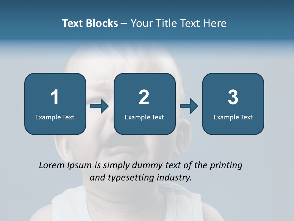 Photo Of Nine Month Baby Crying, Isolated PowerPoint Template