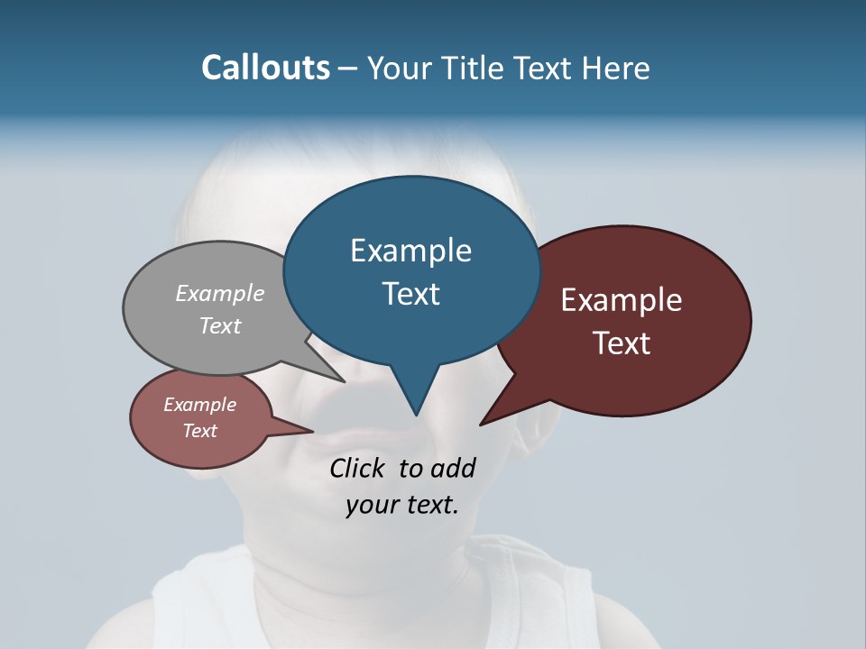 Photo Of Nine Month Baby Crying, Isolated PowerPoint Template