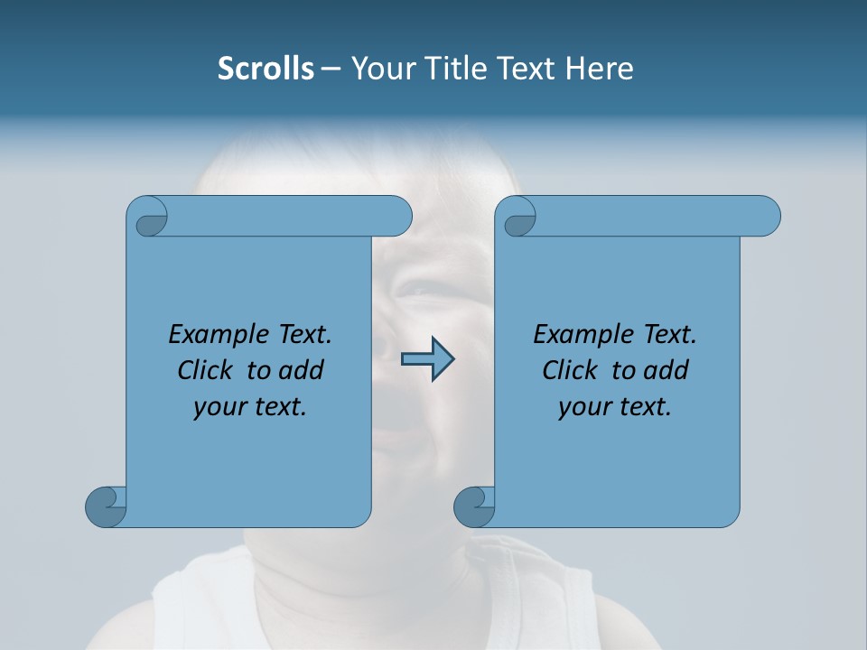 Photo Of Nine Month Baby Crying, Isolated PowerPoint Template