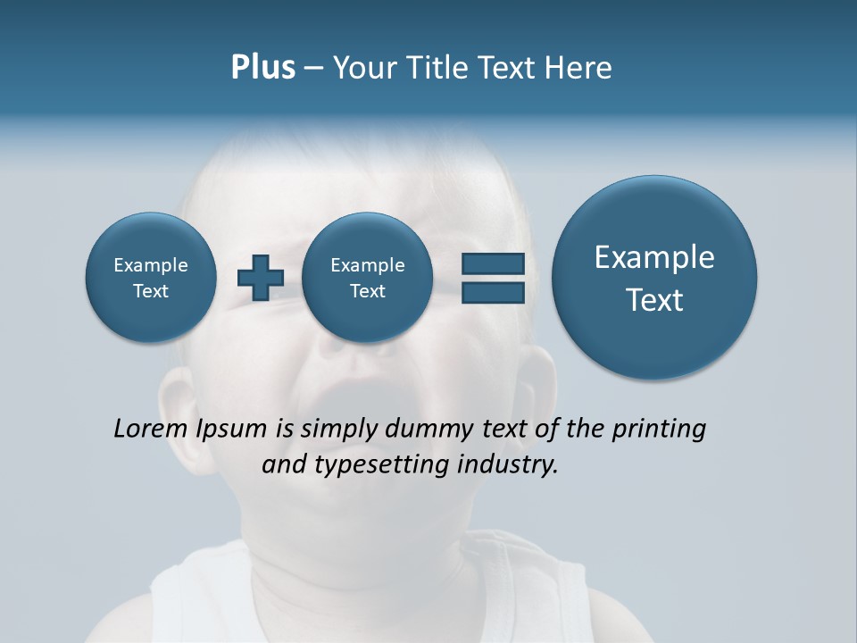 Photo Of Nine Month Baby Crying, Isolated PowerPoint Template